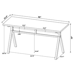 Tatum Grey Writing Desk - furniture place usa