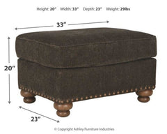 Stracelen Chair and Ottoman - furniture place usa