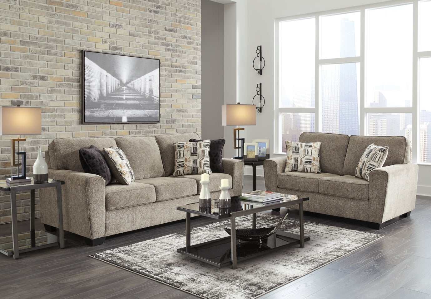 McCluer Sofa and Loveseat - furniture place usa