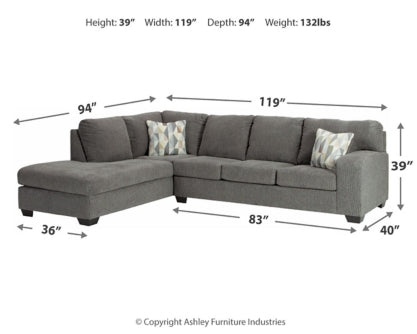 Dalhart 2-Piece Sectional with Recliner - PKG002360 - furniture place usa