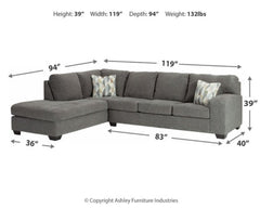 Dalhart 2-Piece Sectional with Recliner - PKG002360 - furniture place usa