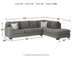 Dalhart 2-Piece Sectional with Recliner - PKG002361 - furniture place usa