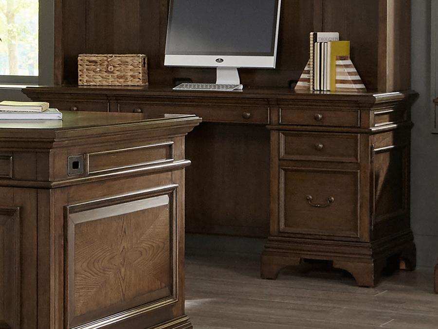 Hartshill Brown Credenza Desk - furniture place usa