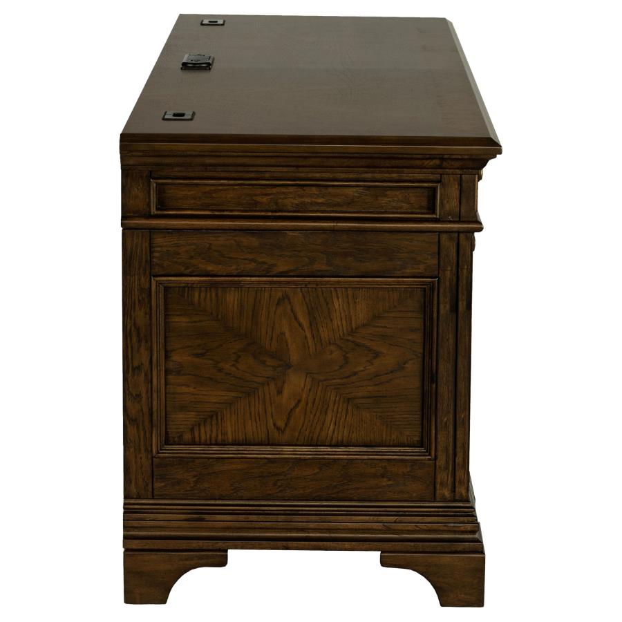 Hartshill Brown Credenza Desk - furniture place usa