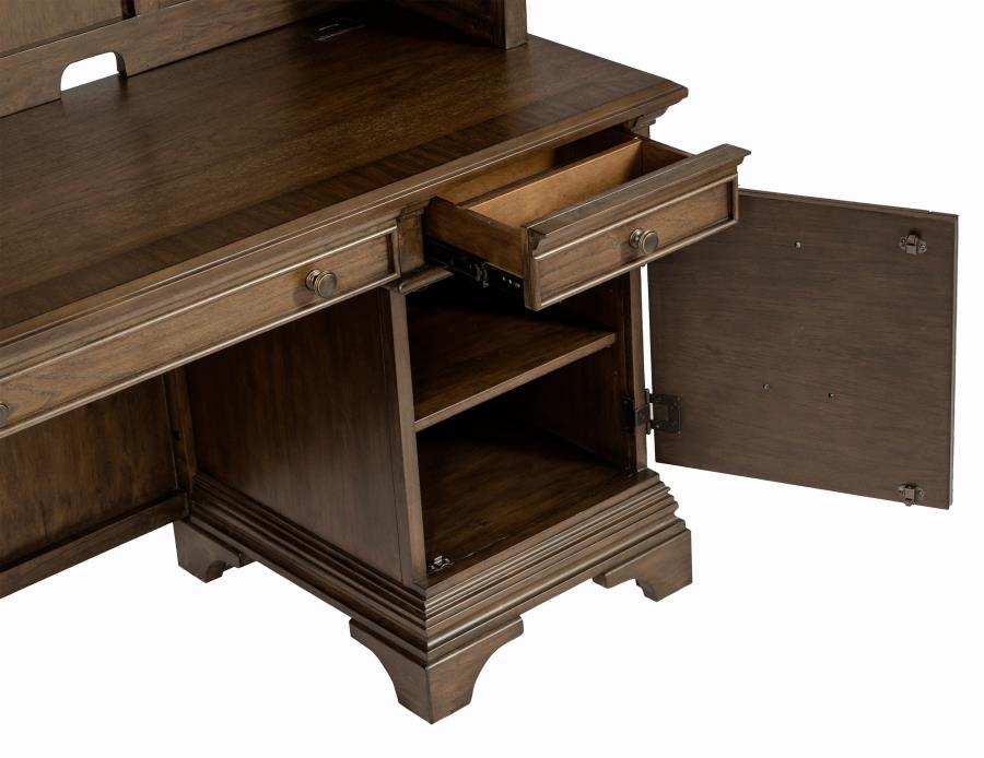 Hartshill Brown Credenza Desk - furniture place usa