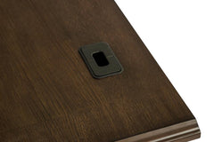 Hartshill Brown Credenza Desk - furniture place usa