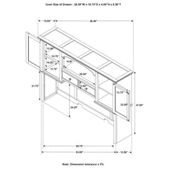 Hartshill Brown Hutch - furniture place usa