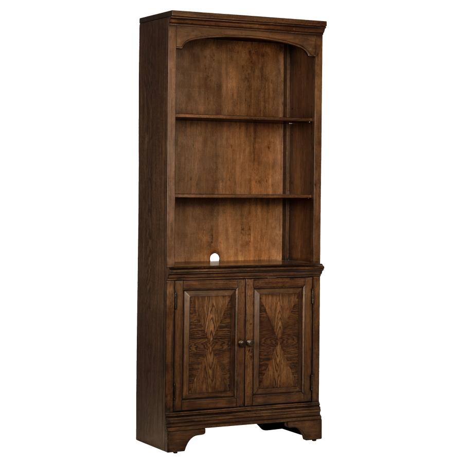 Hartshill Brown Cabinet Bookcase - furniture place usa