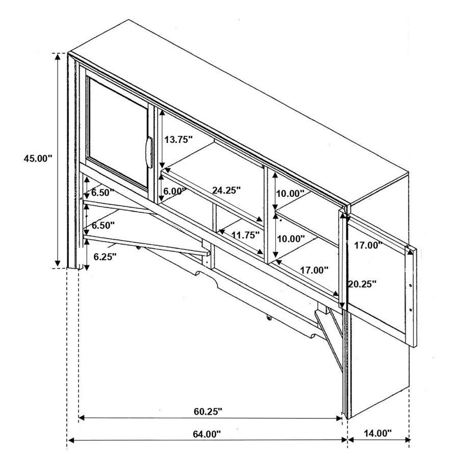 Marshall Brown Hutch - furniture place usa