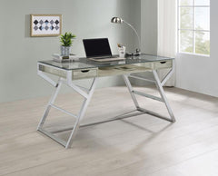 Emelle Grey Writing Desk - furniture place usa