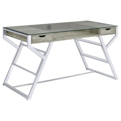 Emelle Grey Writing Desk - furniture place usa