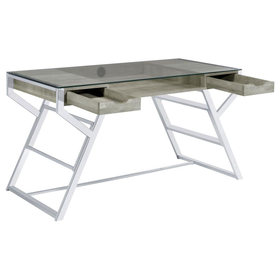 Emelle Grey Writing Desk - furniture place usa