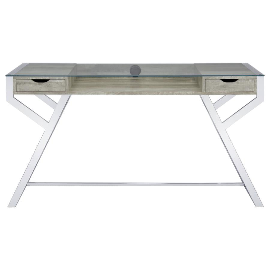 Emelle Grey Writing Desk - furniture place usa