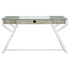 Emelle Grey Writing Desk - furniture place usa
