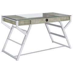 Emelle Grey Writing Desk - furniture place usa