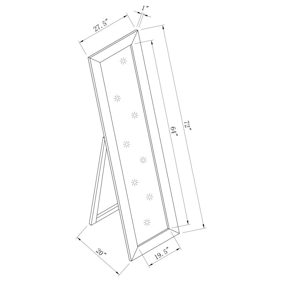 Toga Brown Standing Mirror - furniture place usa