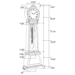 Narcissa Brown Grandfather Clock - furniture place usa