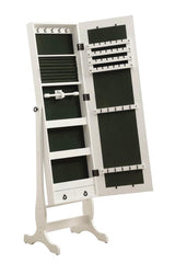 Batista White Jewelry Cheval Mirror - furniture place usa