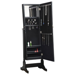 Cortez Black Jewelry Cheval Mirror - furniture place usa