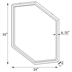 Bledel Gold Wall Mirror - furniture place usa