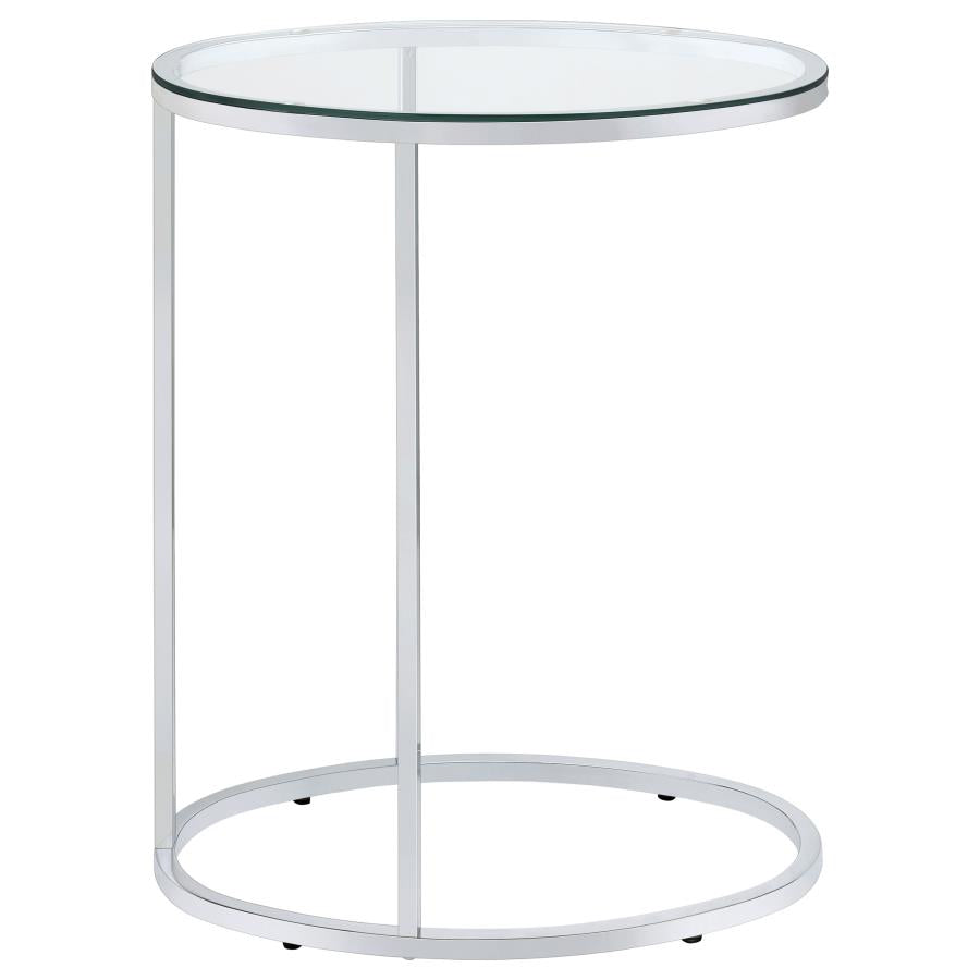 Kyle Silver Side Table - furniture place usa