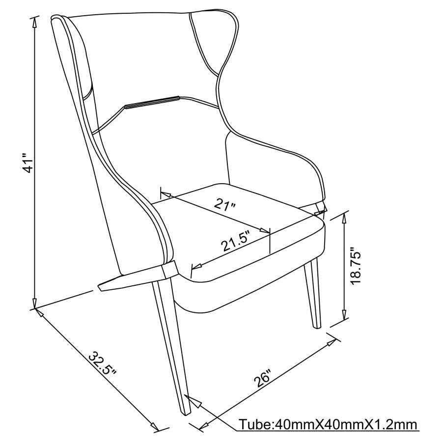Walker Black Accent Chair - furniture place usa