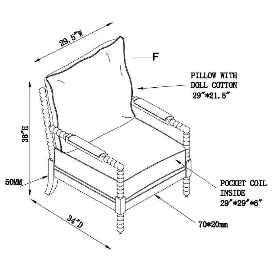 Blanchett Beige Accent Chair - furniture place usa