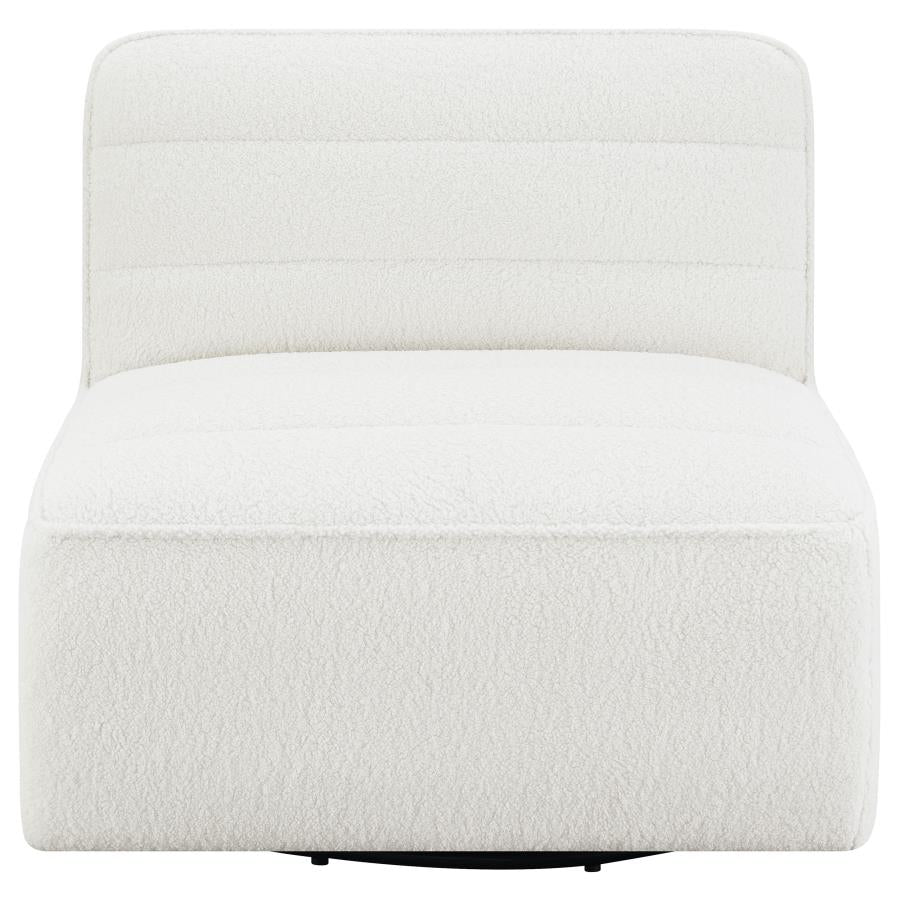 Cobie White Swivel Chair - furniture place usa