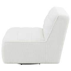 Cobie White Swivel Chair - furniture place usa