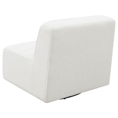 Cobie White Swivel Chair - furniture place usa