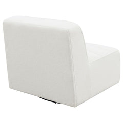 Cobie White Swivel Chair - furniture place usa