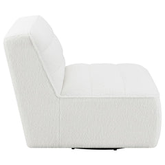 Cobie White Swivel Chair - furniture place usa