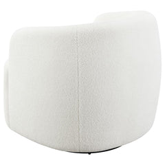 Hudson White Swivel Chair - furniture place usa