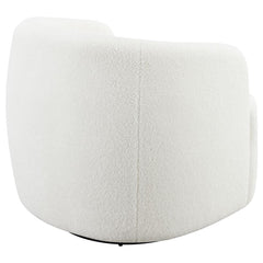 Hudson White Swivel Chair - furniture place usa