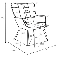 Isla Grey Accent Chair - furniture place usa