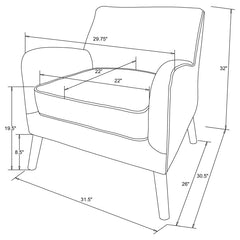 Charlie Grey Accent Chair - furniture place usa