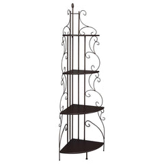 Poppy Brown Corner Bookcase - furniture place usa