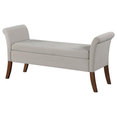 Farrah Beige Storage Bench - furniture place usa