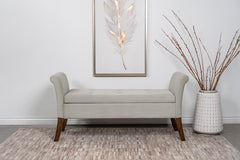 Farrah Beige Storage Bench - furniture place usa