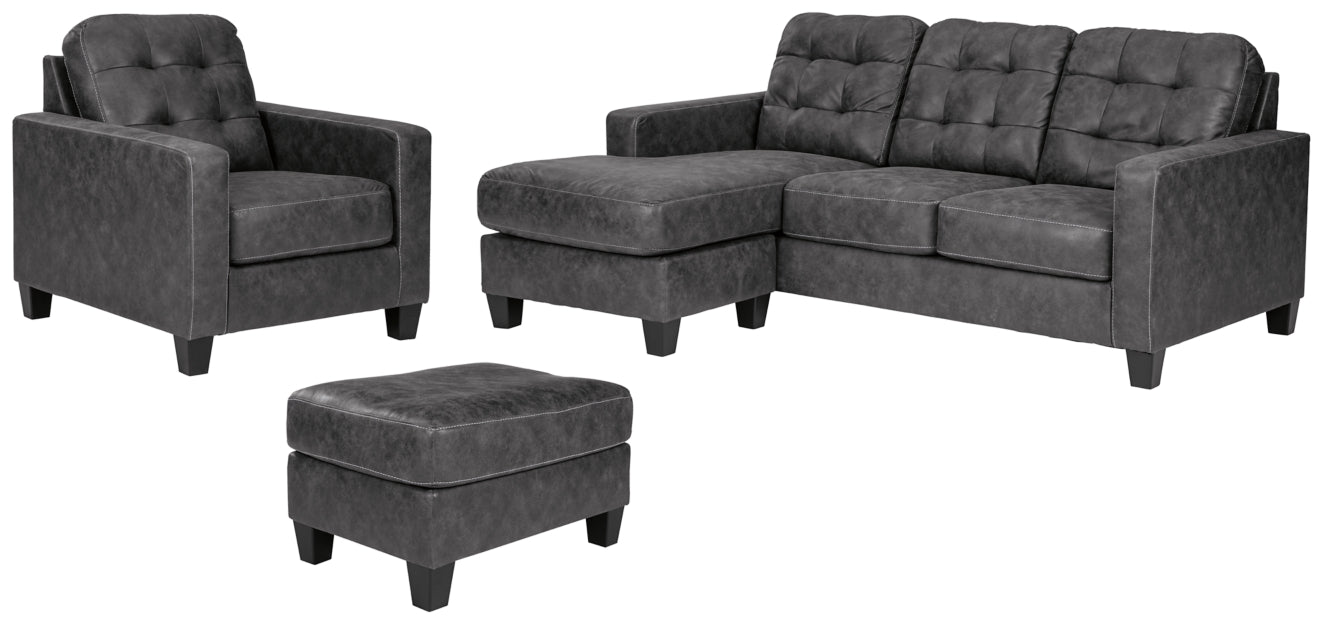 Venaldi Sofa Chaise, Chair, and Ottoman - furniture place usa