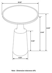 Ixia Brown Side Table - furniture place usa