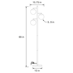 Sena Gold Floor Lamp - furniture place usa