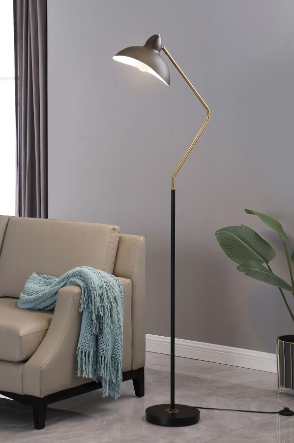 Lucien Black Floor Lamp - furniture place usa
