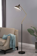Lucien Black Floor Lamp - furniture place usa