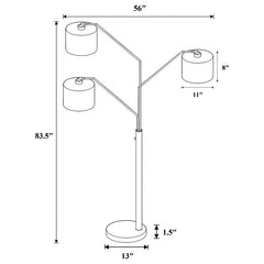 Jirou Silver Floor Lamp - furniture place usa