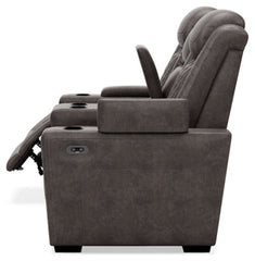 HyllMont Power Reclining Loveseat with Console - furniture place usa
