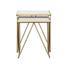 Bette Gold 2 Pc Nesting Table - furniture place usa