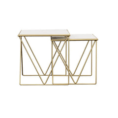 Bette Gold 2 Pc Nesting Table - furniture place usa