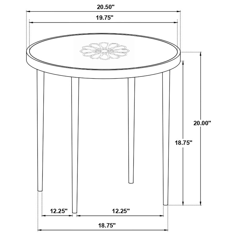 Kofi White Side Table - furniture place usa