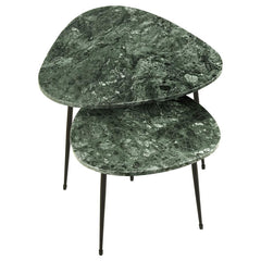 Tobias Black 2 Pc Nesting Table - furniture place usa
